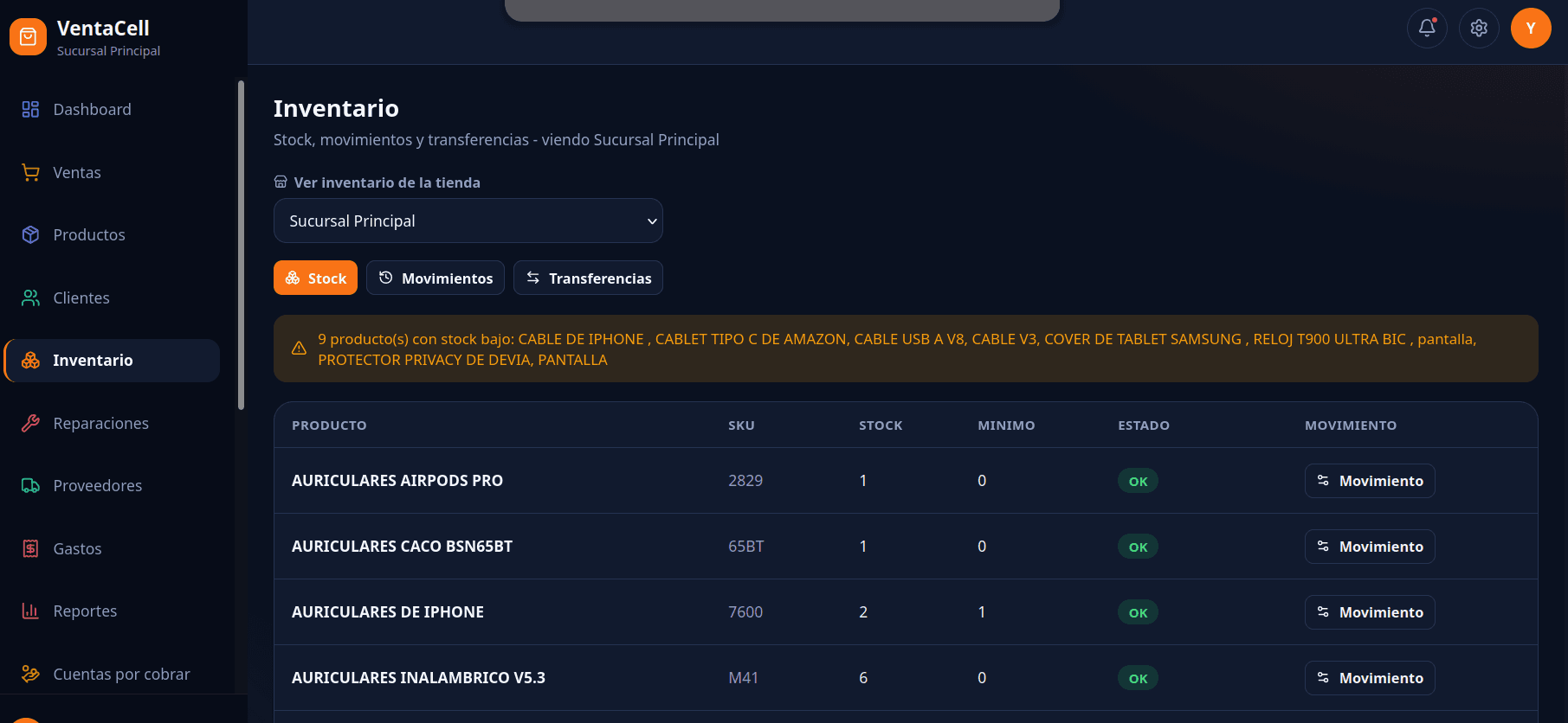 Captura de Inventario